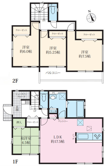 【間取り】 | 平塚市岡崎　全２棟　新築住宅
