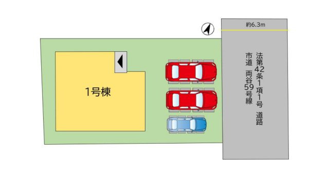 福津市福間南1丁目第5-1棟（1号棟）の間取り