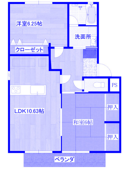 ベルメナージュAKBⅡの間取り