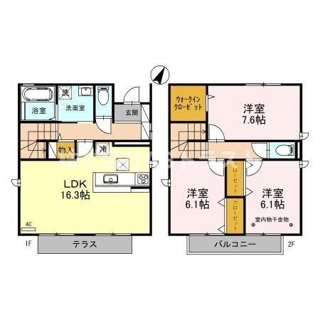 【間取り】 | Ｄタウン南平野　C