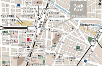 【地図】パークアクシス蒲田ステーションゲート 