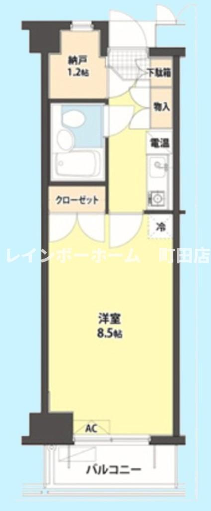 まちのもり本町田※初期費用分割あと払いサービス利用可能物件の間取り