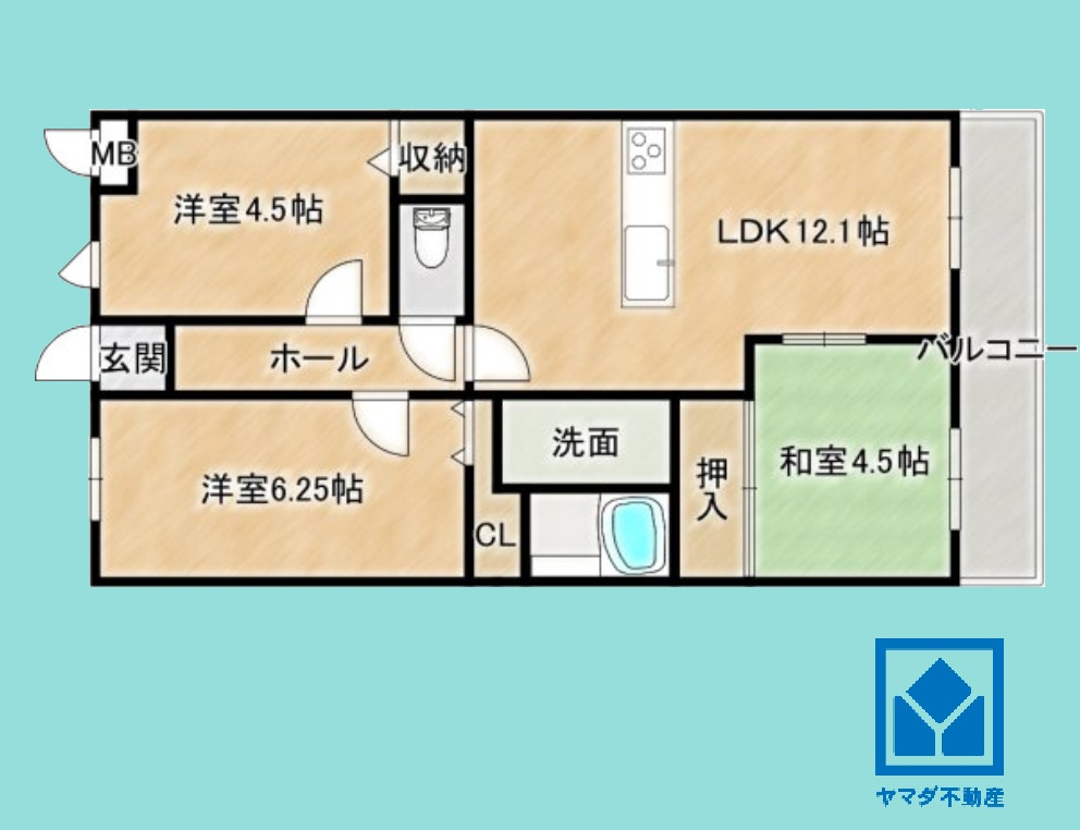 エーベル尼崎尾浜の間取り