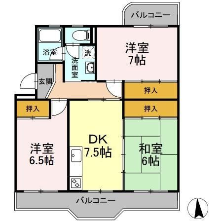 クリエートハイム竹原の間取り