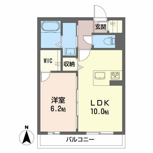 プロヌーブ北矢三　Ａ棟の間取り
