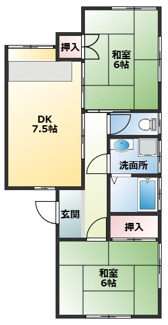 【間取り】 | コーポ佐野