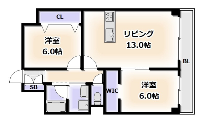 【間取り】 | パークモダン住之江公園
