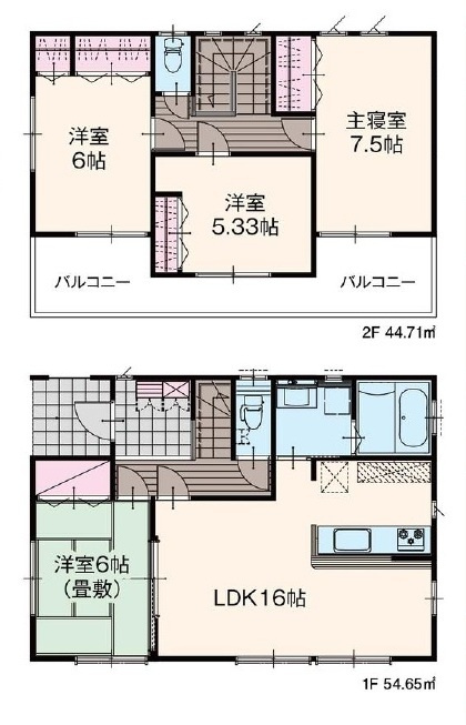 中古戸建　東松山市大字松山2356-116（リフォーム住宅）の間取り