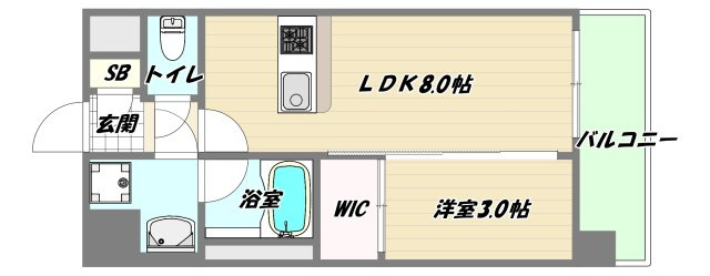 大阪市淀川区西中島７丁目の賃貸マンションの間取り