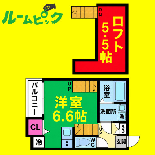 A.K.15六番町　名古屋市賃貸　仲介手数料無料の間取り