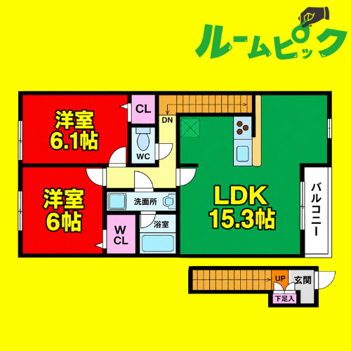 ルミエール(中川区)　名古屋市賃貸　仲介手数料無料の間取り