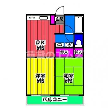 【間取り】 | コーポ日下部 | コーポ日下部の間取り