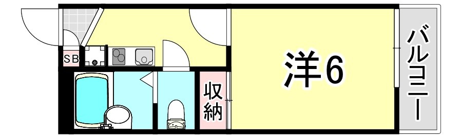 尼崎市南塚口町３丁目のアパートの間取り