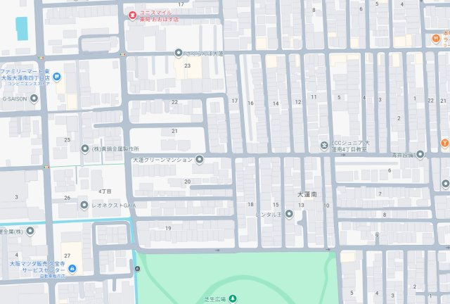 東大阪市大蓮南　新築一戸建ての地図