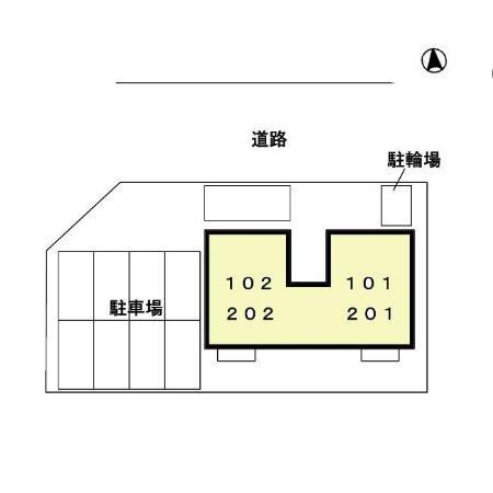 フォレストイン小路の区画図|縦列駐車場となります。