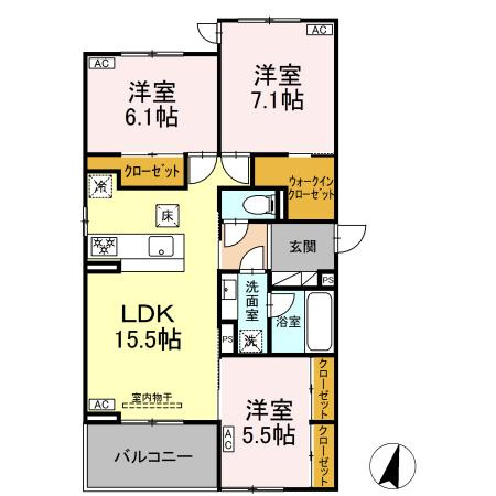 【間取り】 | D-avance井田　A棟