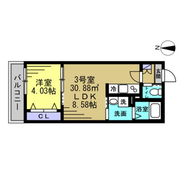 千葉市中央区蘇我５丁目のアパートの間取り