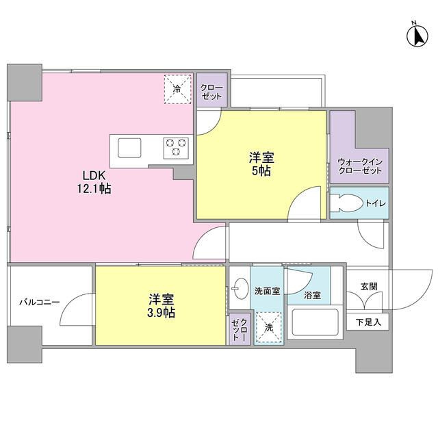 ＬＵＰＩＮＵＳ　ＣＯＵＲＴの間取り