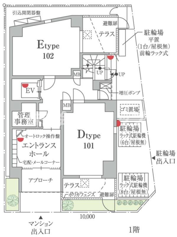 クレイシア横浜NORTHの区画図