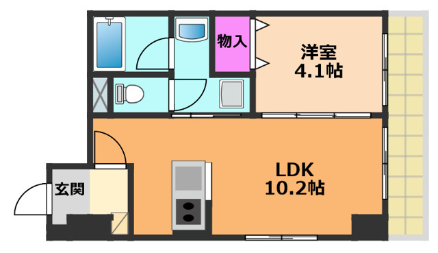 山崎マンション16高槻芥川の間取り
