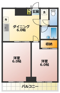 【間取り】 | サンライズ末広Ⅰ
