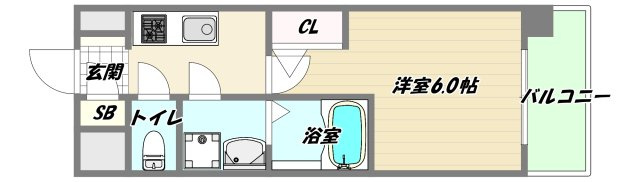 大阪市淀川区西中島７丁目の賃貸マンションの間取り