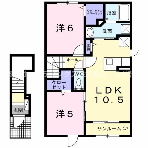 ホワイトストーク九日市の間取り