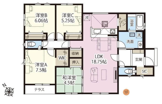 【間取り】 | 加須市西ノ谷　GRAFARE　新築戸建　全8棟　7号棟