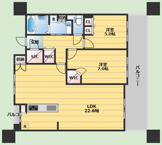 【間取り】 | グランカサーレ北千里