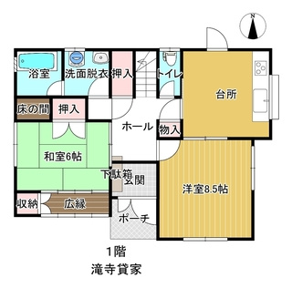 滝寺貸家の間取り