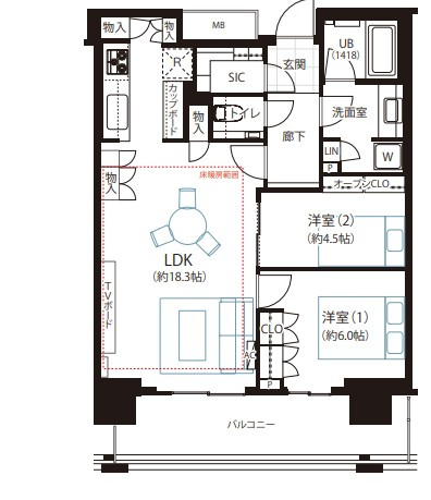 ザ・タワー横浜北仲の間取り