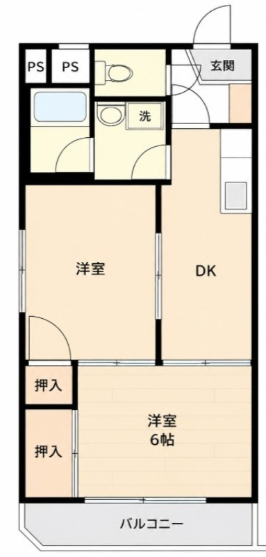 クロノス花小金井South（旧：カエサル花小金井の間取り