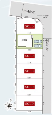 【仲介手数料無料】ふじみ野市駒林元町の区画図
