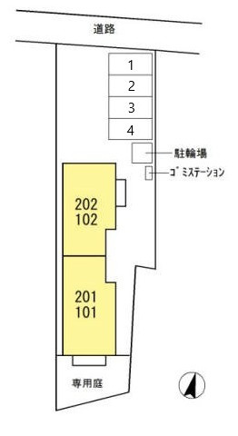 SEJOUR阿賀の区画図