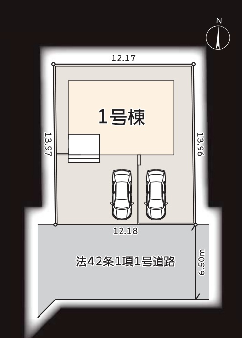 泉区和泉町 新築戸建 6480万円の区画図