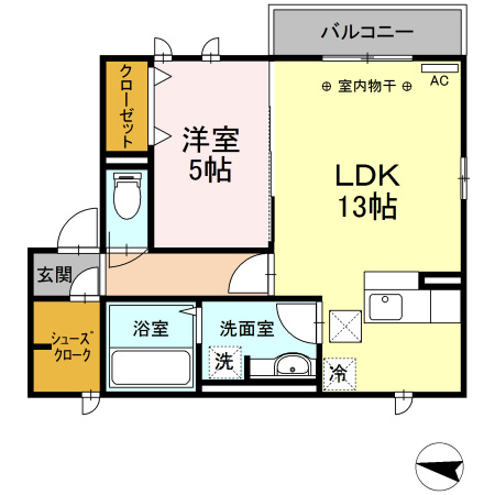 コーポミナモトⅢの間取り
