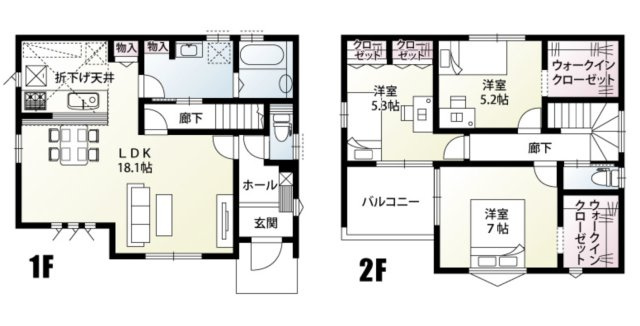 【間取り】 | 東松山市松本町1丁目　新築戸建　6号棟