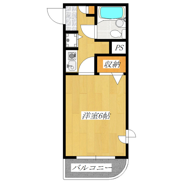 ジョイフル上中里の間取り|オートロック付きの1Kで18.2㎡です☆