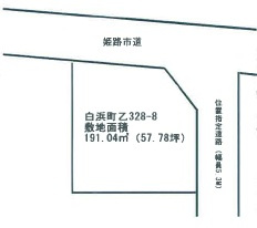 姫路市白浜町の売地の土地図