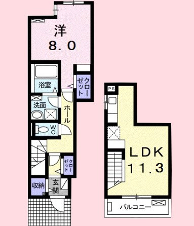 クラリスヴィラ　大成の間取り