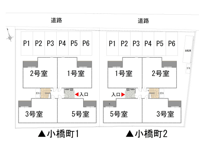 仮称)REGALEST 小橋町1の区画図
