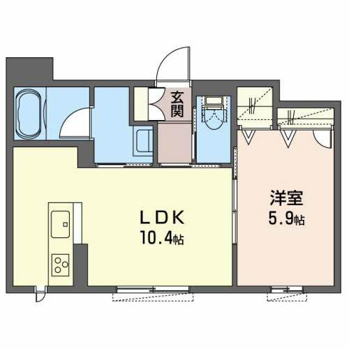 ビューテラス　イズミの間取り