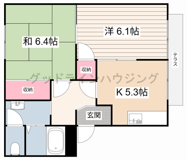 ガーデンハイツ緑ヶ丘　H棟の間取り