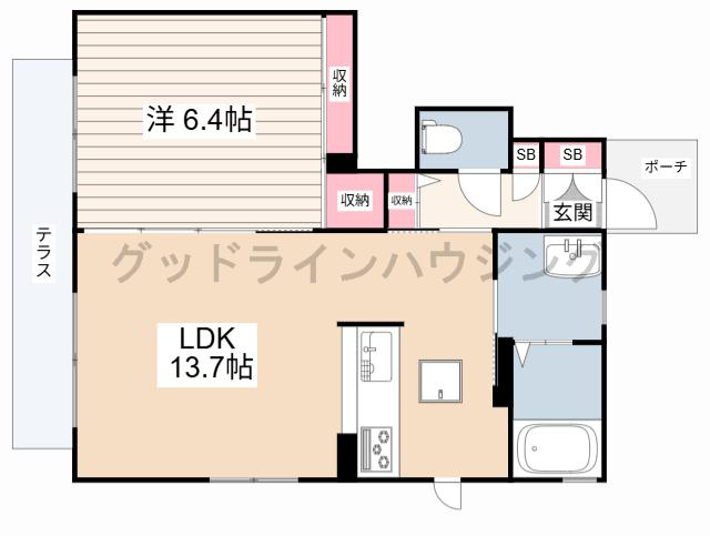 シャーメゾン高田井　A棟の間取り