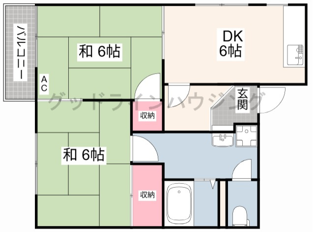 サンハイツ学園前の間取り