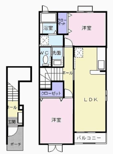 フラットワンＡの間取り