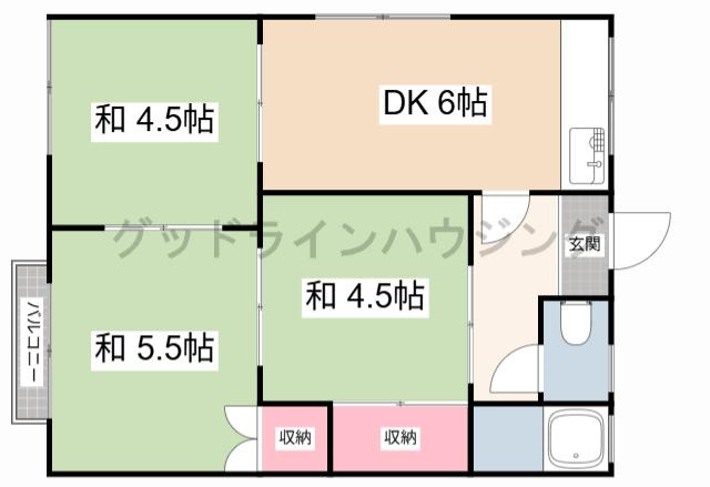 タウンハウス野村B棟の間取り