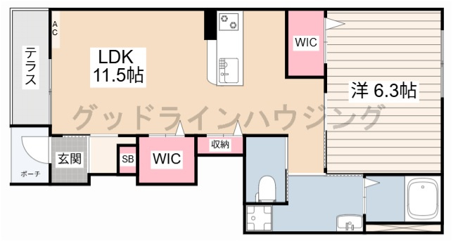 エコハウス華園 社の間取り