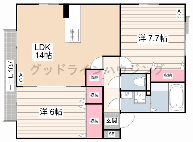 ハートランド　Ⅲ棟の間取り