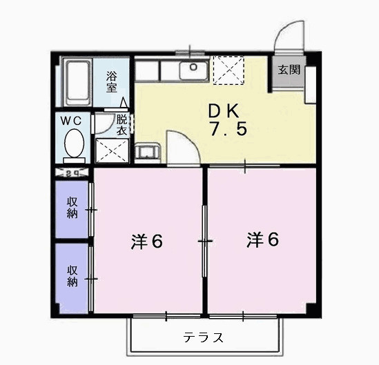 ドミールBの間取り